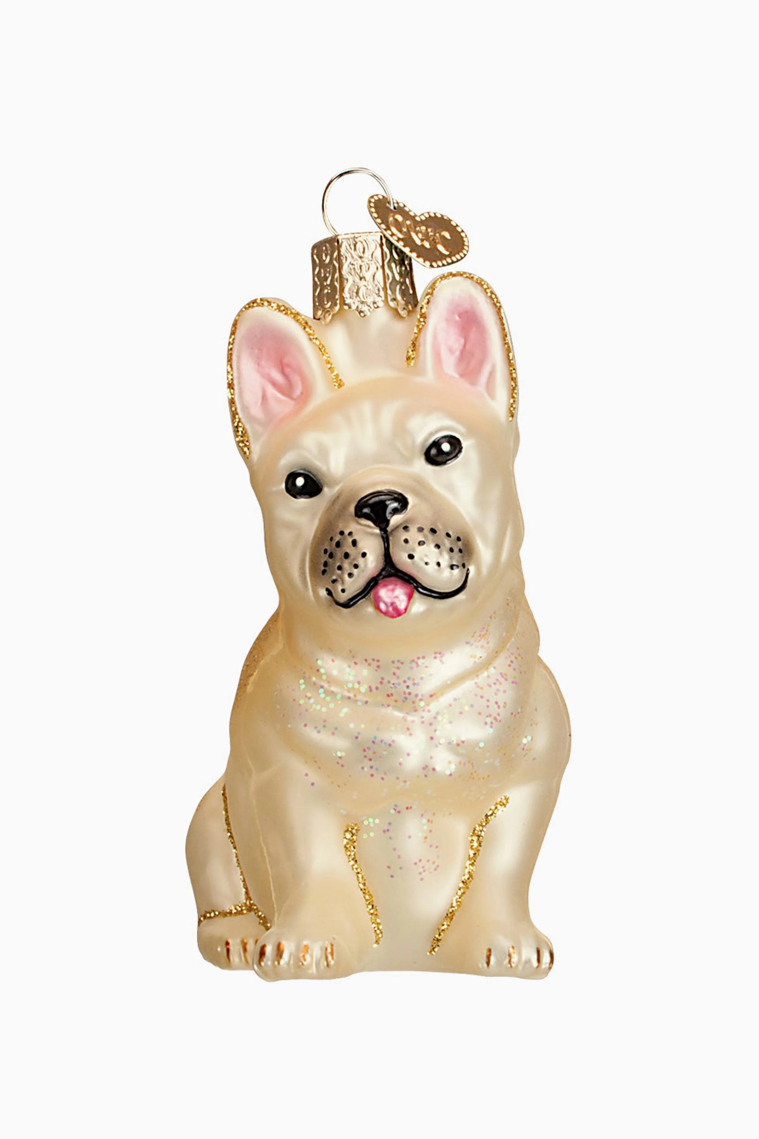 French Bulldog Glass Ornament, 3 1/2", OWC #12436