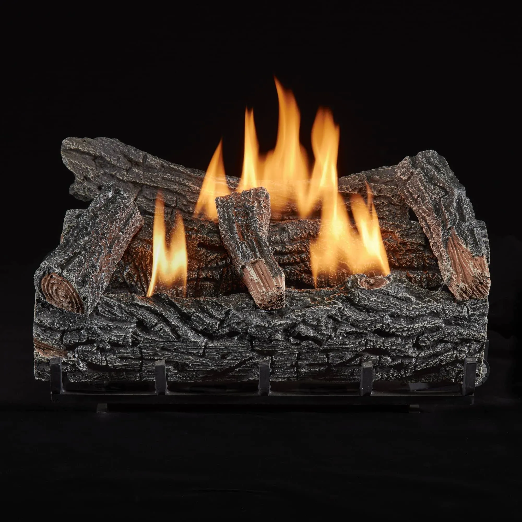 Duluth Forge DLS-N21M Natural Gas Ventless Fireplace Logs Set with Manual Control, Use with Natural Gas, 32000 BTU, Heats up to 1100 Sq. Ft, Winter Oak, 21 Inches