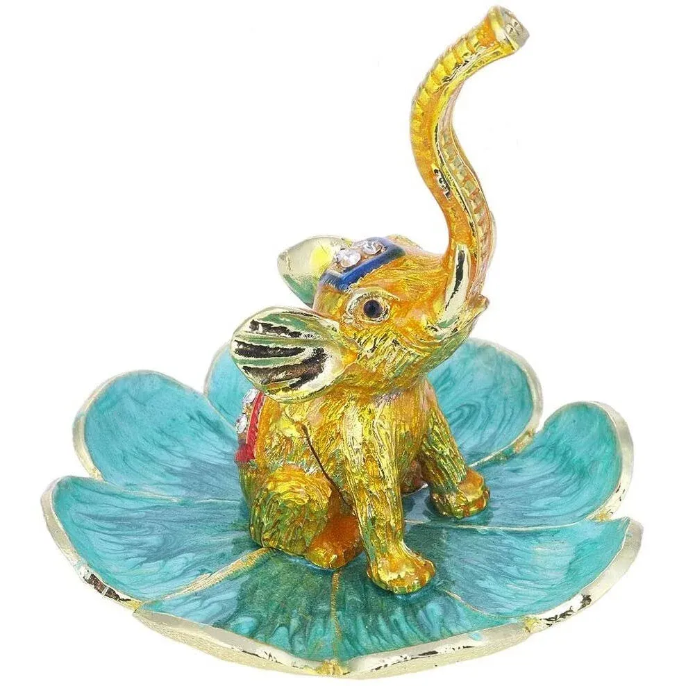 Yufeng Elegant Good Luck Elephant Jewelry Ring Holder, Jewelry Stand,Ring Dish ...