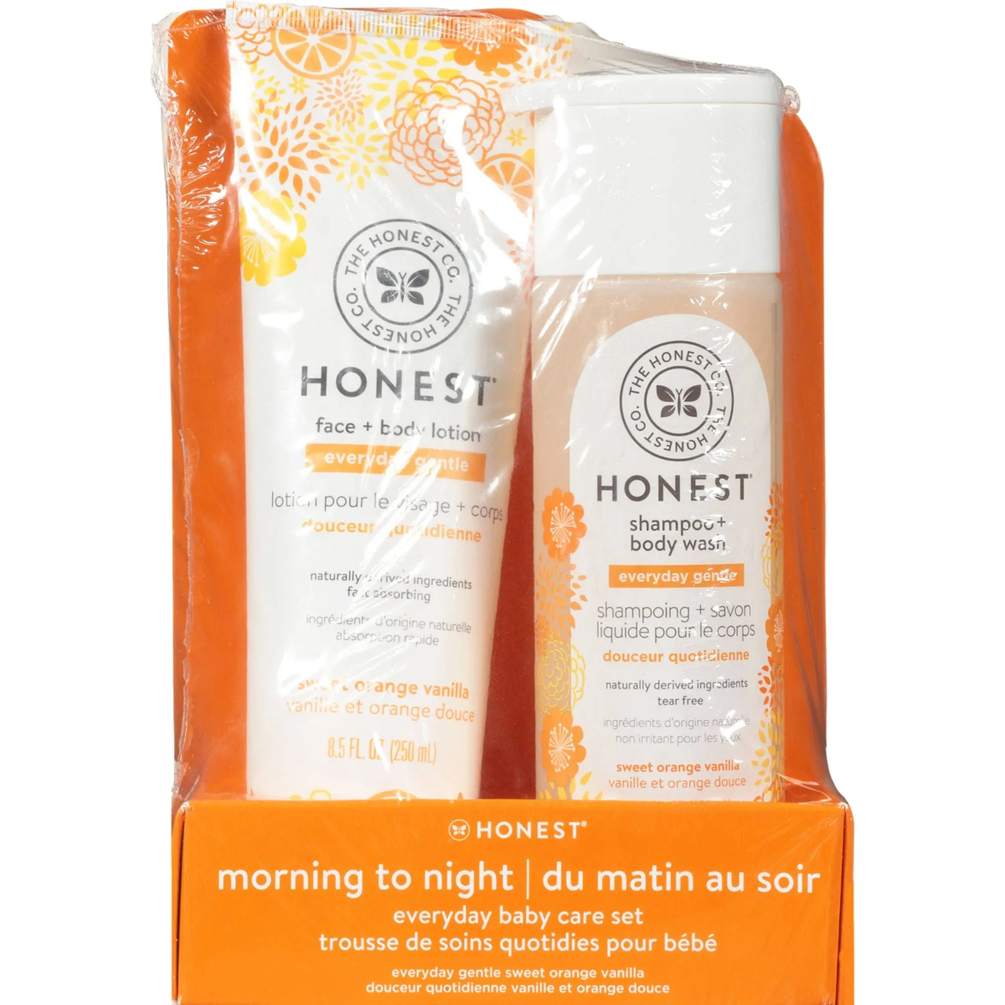 The Honest Company 2-in-1 Cleansing Shampoo + Body Wash and Face + Body Lotion Bundle | Gentle for Baby | Naturally Derived | Citrus Vanilla Refresh, 18.5 fl oz