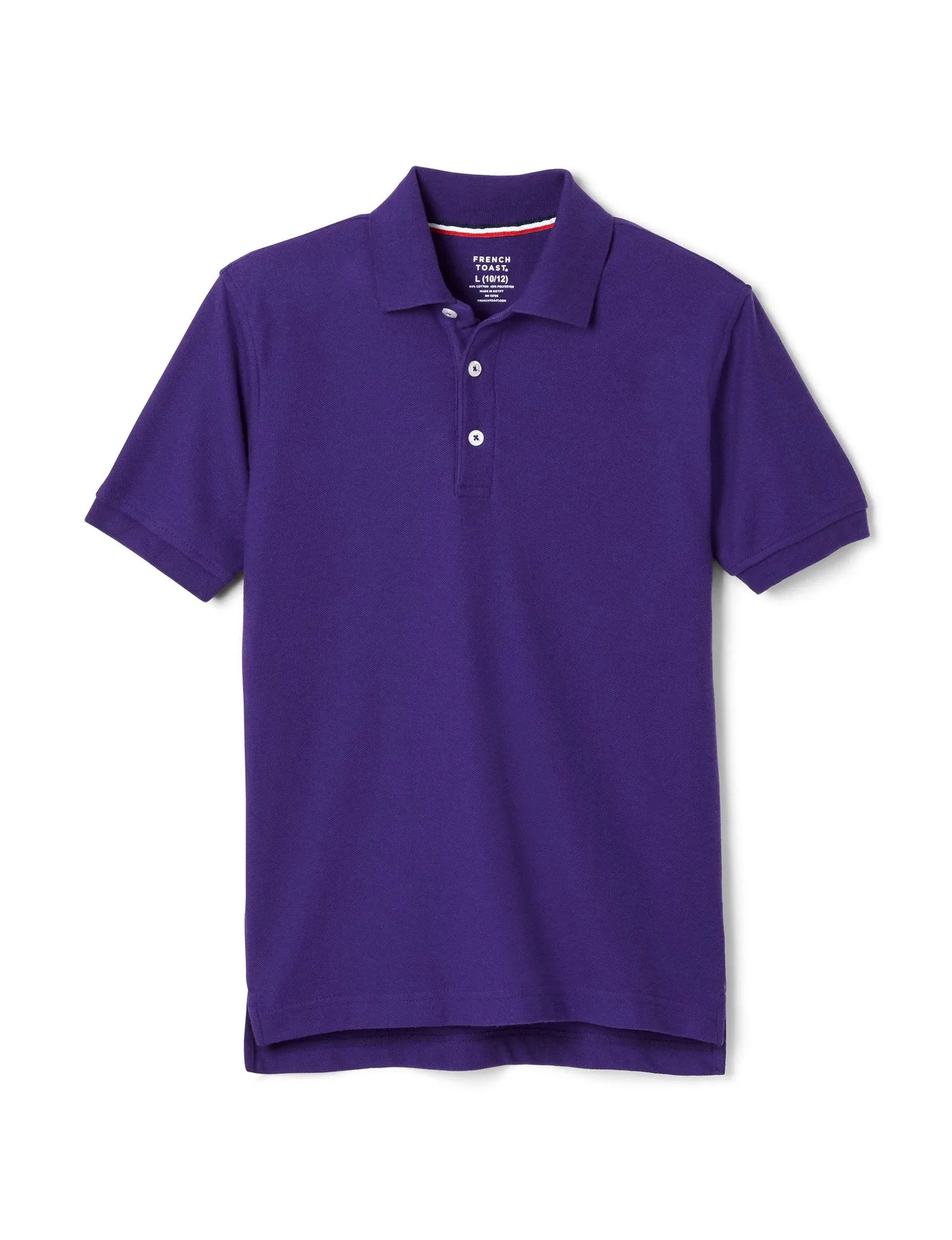 French Toast Purple Boys Short Sleeve Pique Polo Shirt