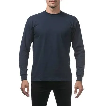 Pro Club Men's Heavyweight Cotton Long Sleeve Crew Neck T-Shirt