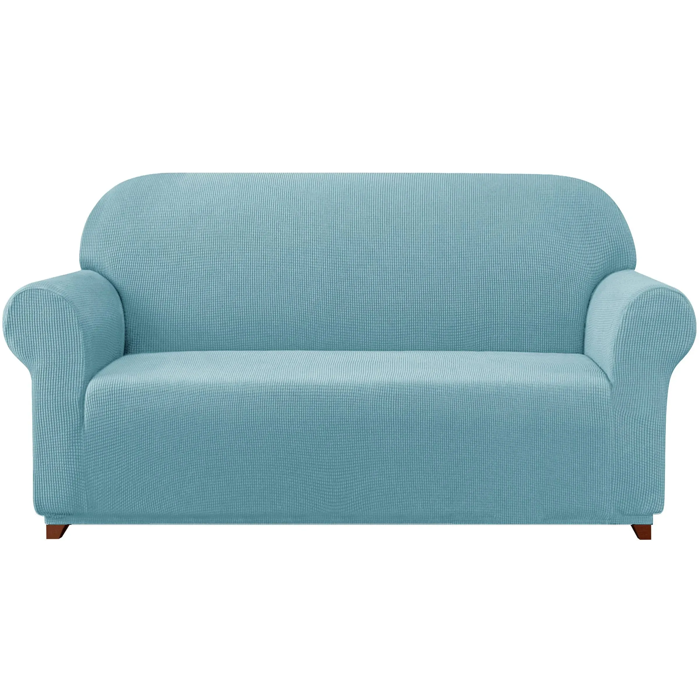 Subrtex 1 Piece Loveseat Slipcover Stretch Spandex Furniture Protector - Steel Blue