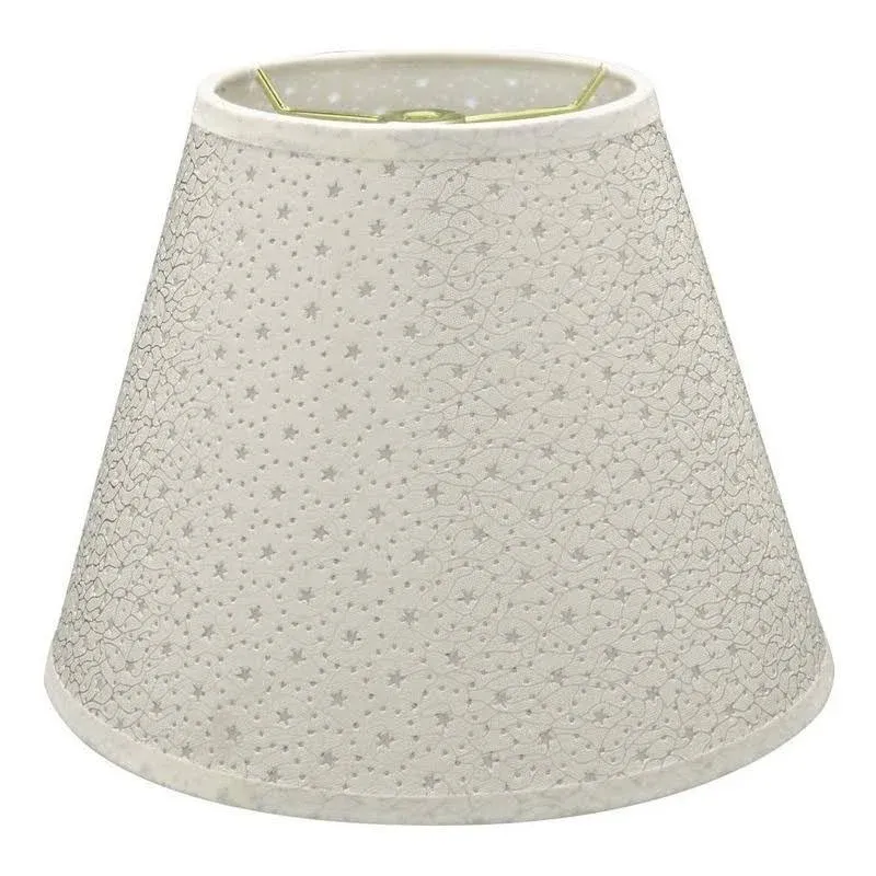 Aspen Creative 32424 Transitional Hardback Empire Shaped Spider Construction Lamp Shade in Ivory, 9" wide (5" x 9" x 7")