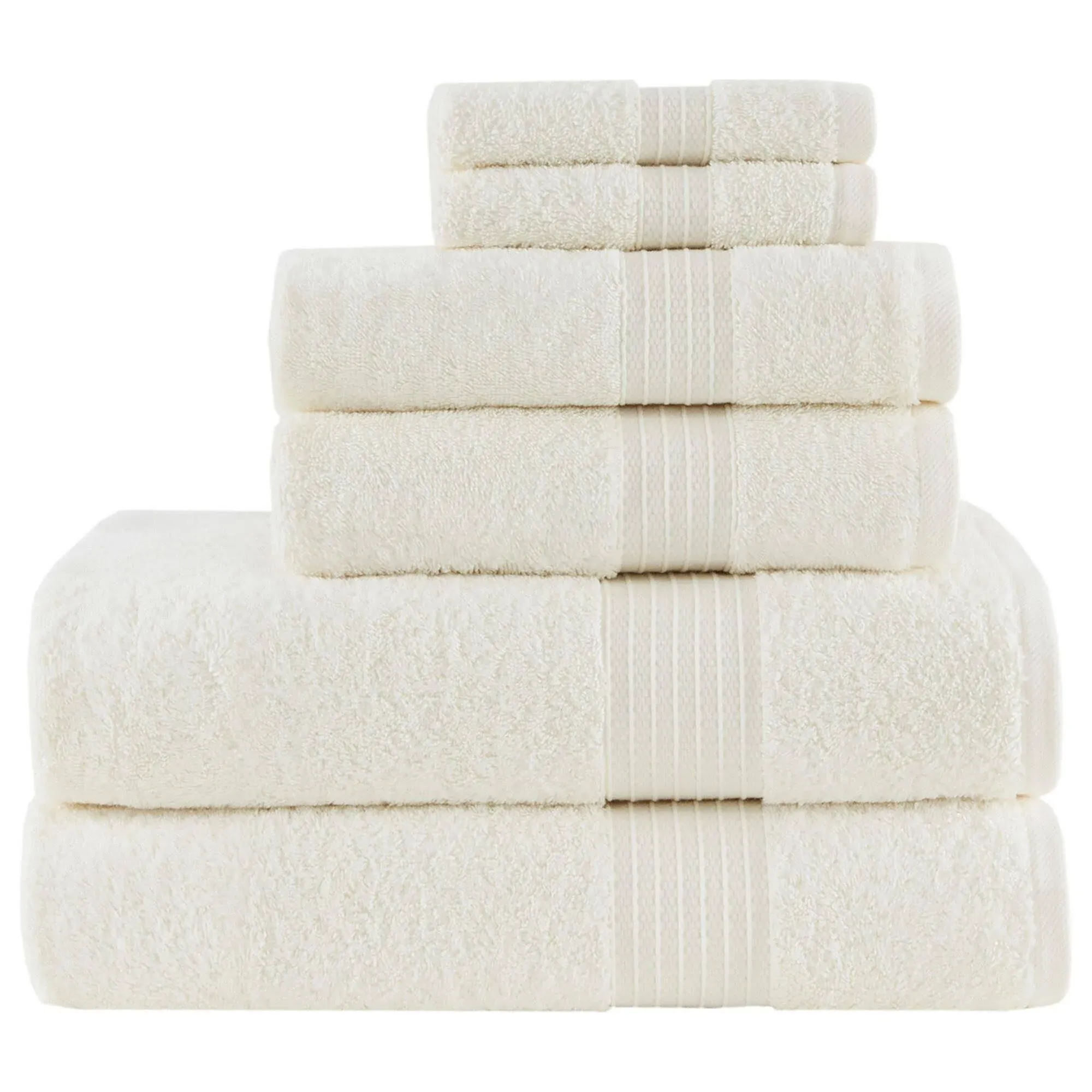 Madison Park 6 Piece Organic Cotton Towel Set - Grey