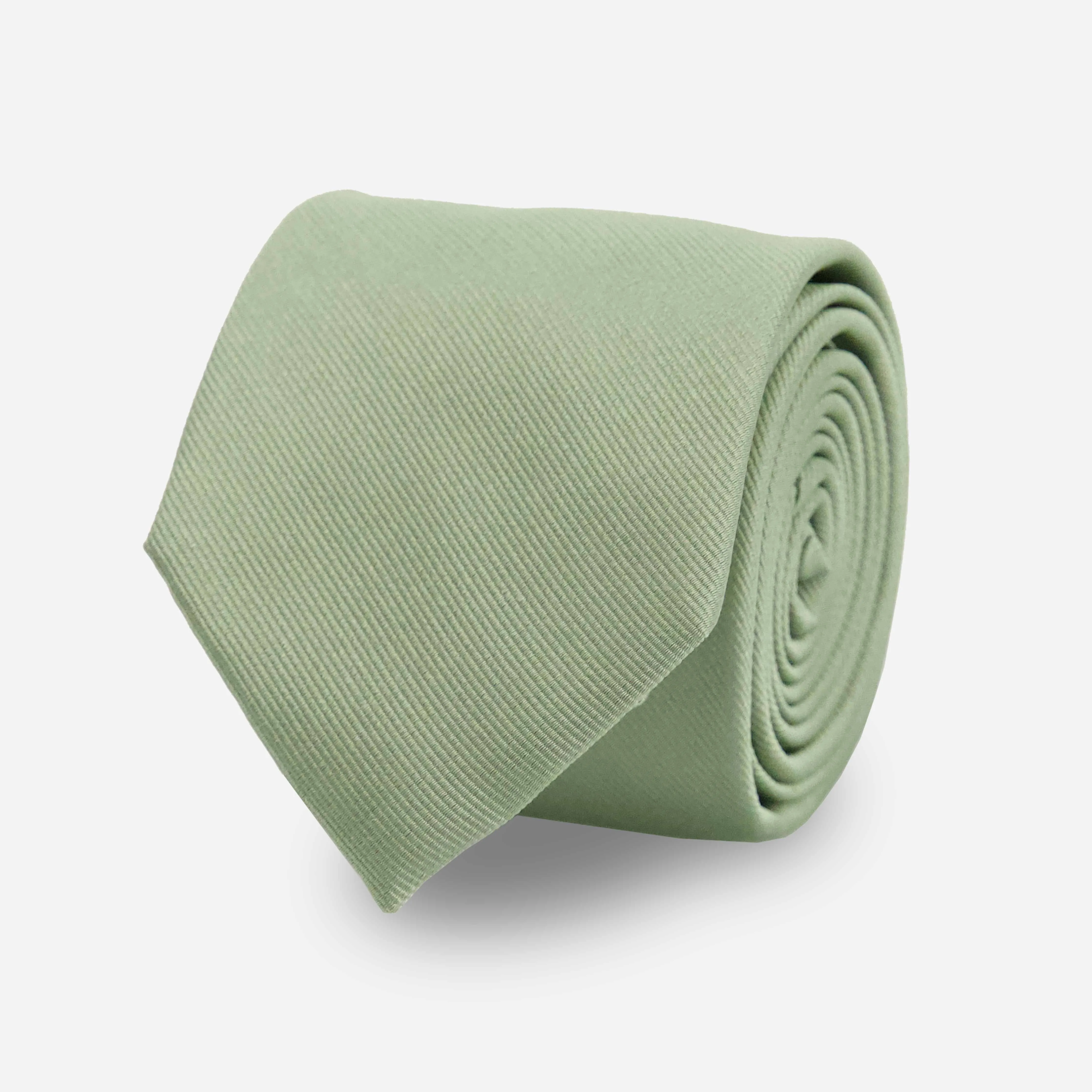 Tie Bar Grosgrain Solid Sage Green Tie