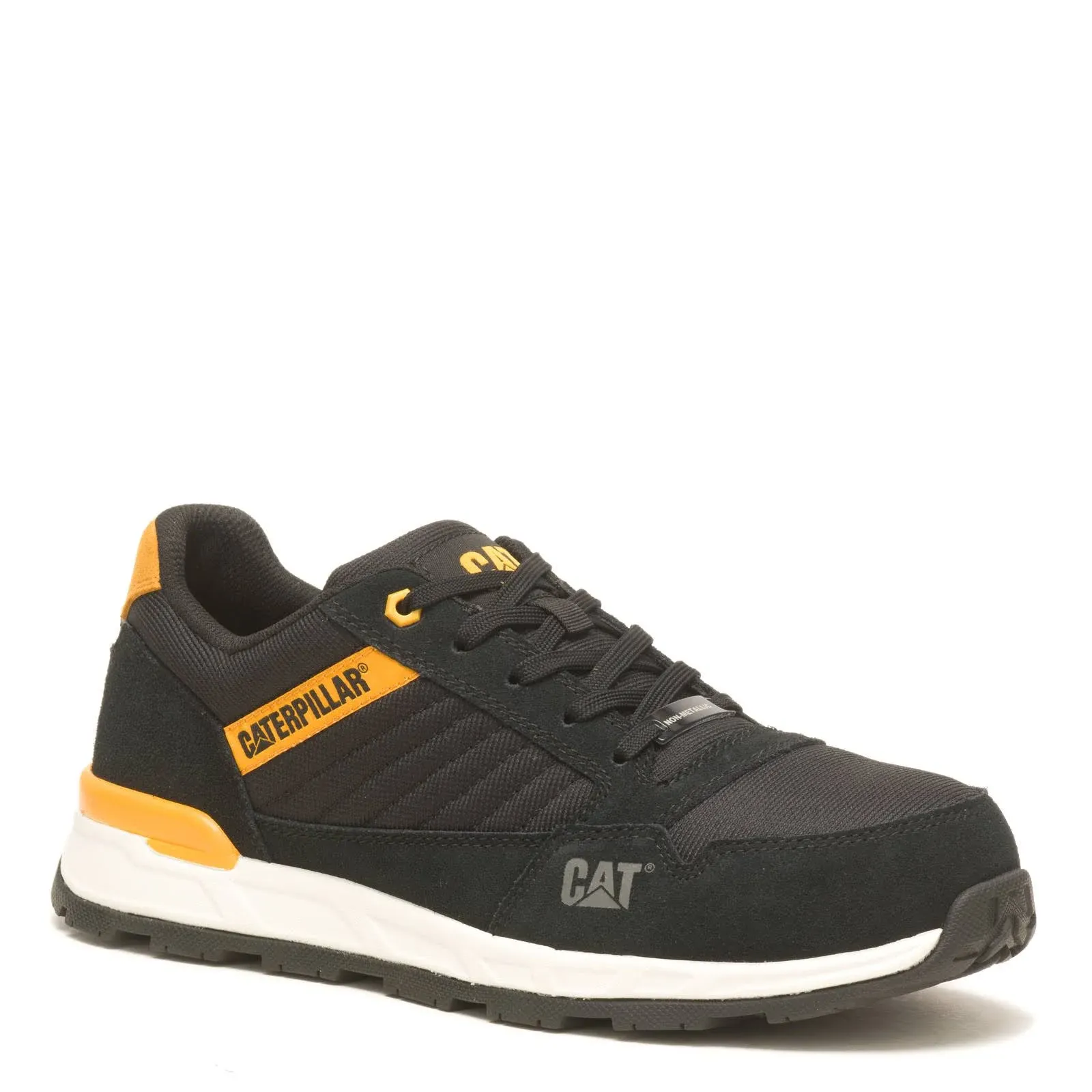 Caterpillar Venward Composite Toe Black Cat Yellow, Men's, Size: Mens 8.5