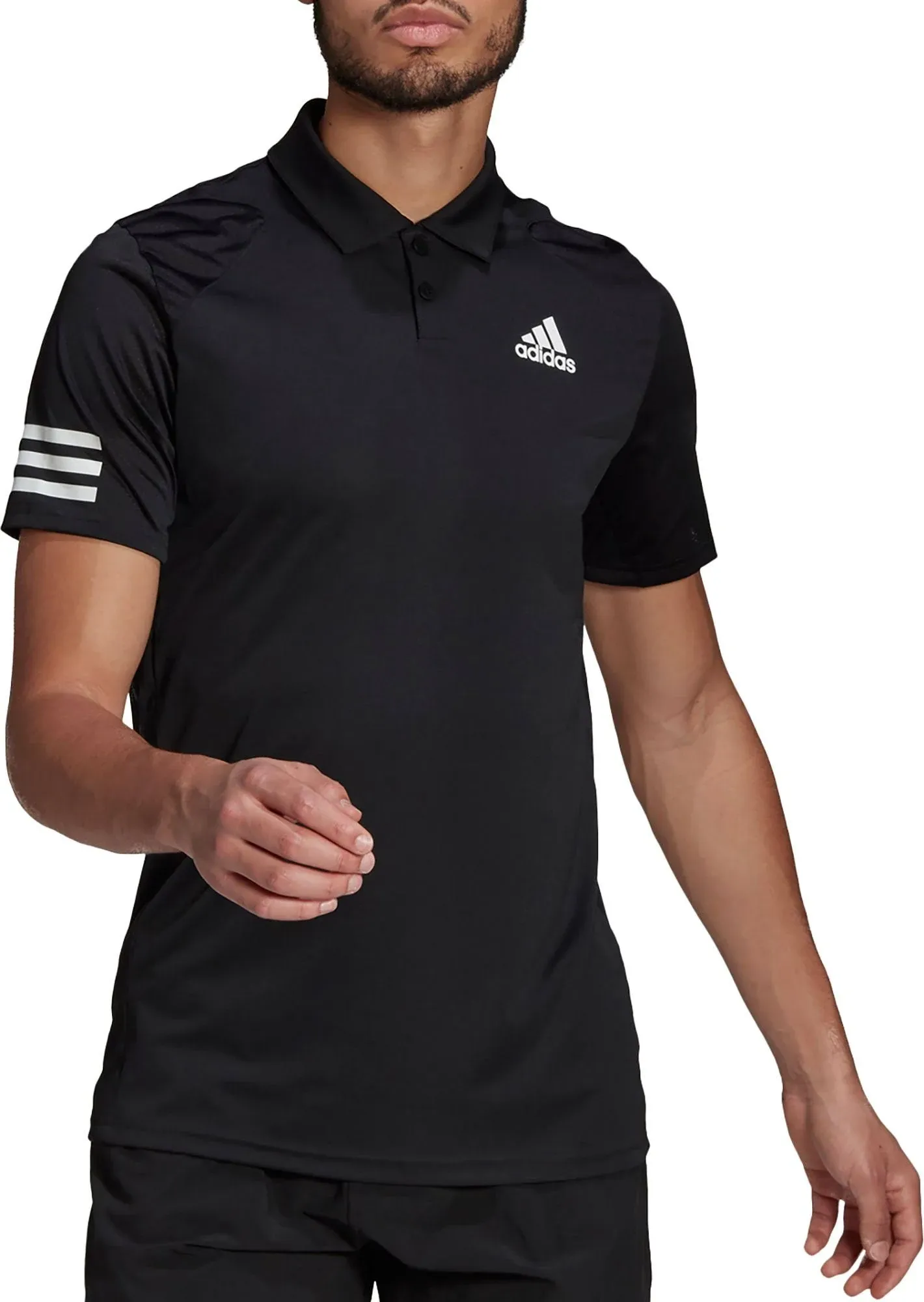 adidas Boys Club 3 Stripe Polo T-Shirt