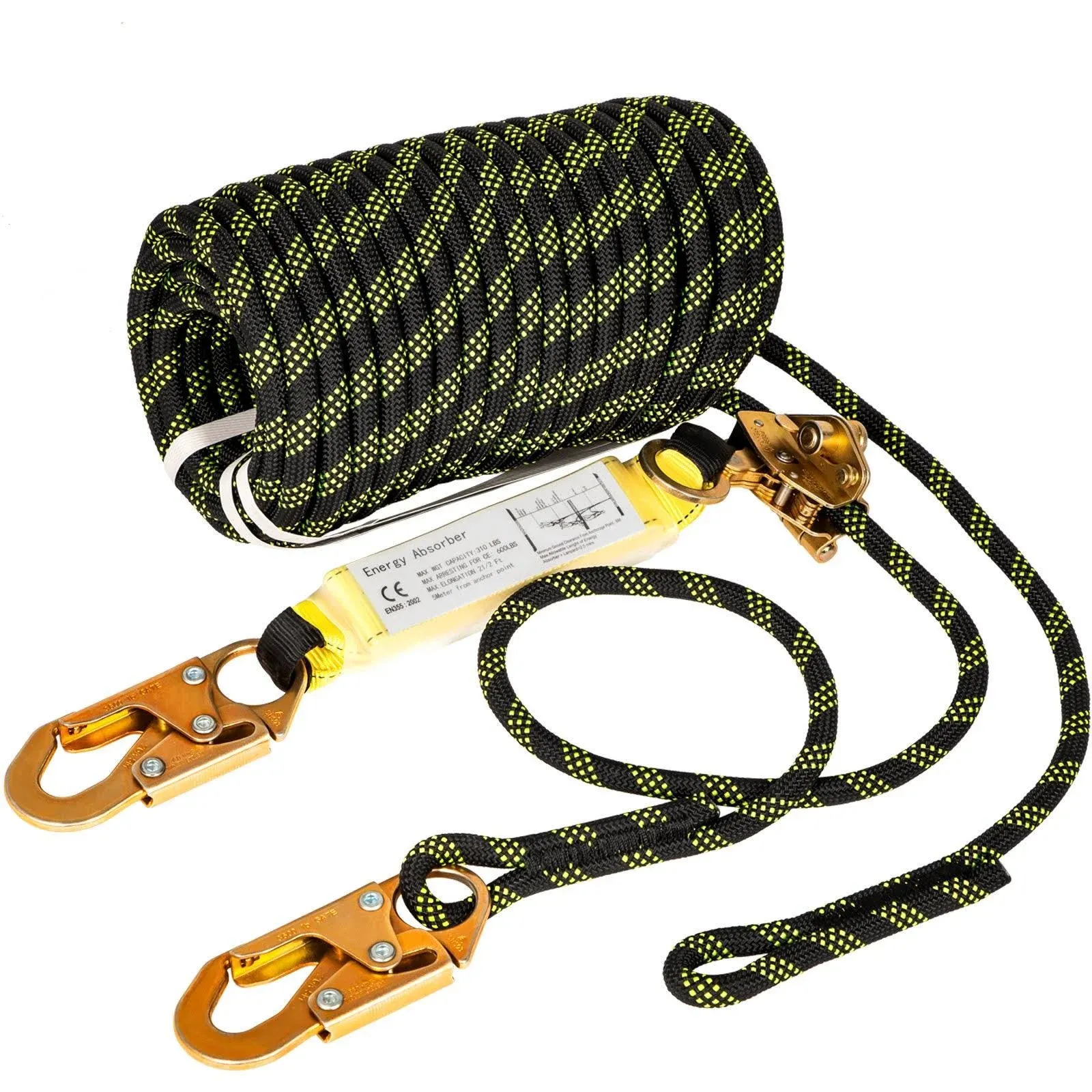 VEVOR Vertical Lifeline Assembly 150 ft Fall Protection Rope Polyester Roofing Rope