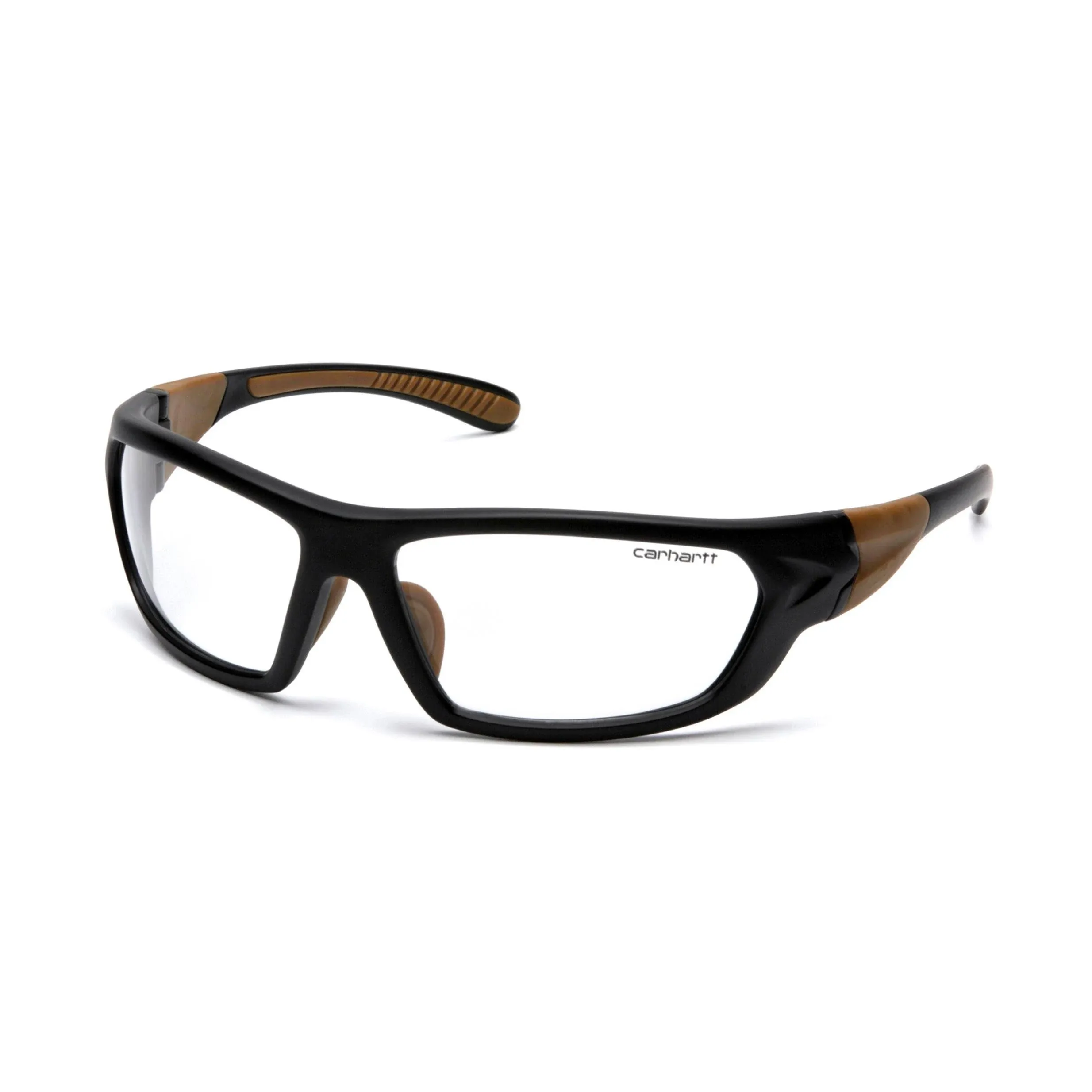 Carhartt Carbondale Anti-Fog Safety Glasses Clear Lens Black/Tan Frame 1 pc