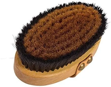 Energy/Ionic Dry Body and Massage Brush with fine Bronze Bristles Made in Germany