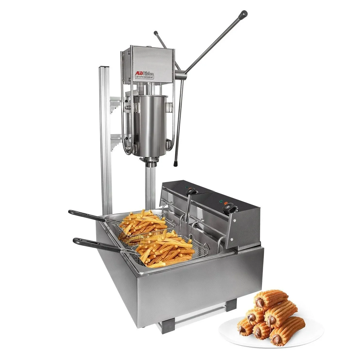 ALDKitchen Churro Maker Machine | Spanish Donuts Maker | Churro Machine (Churro Maker with Fryer)