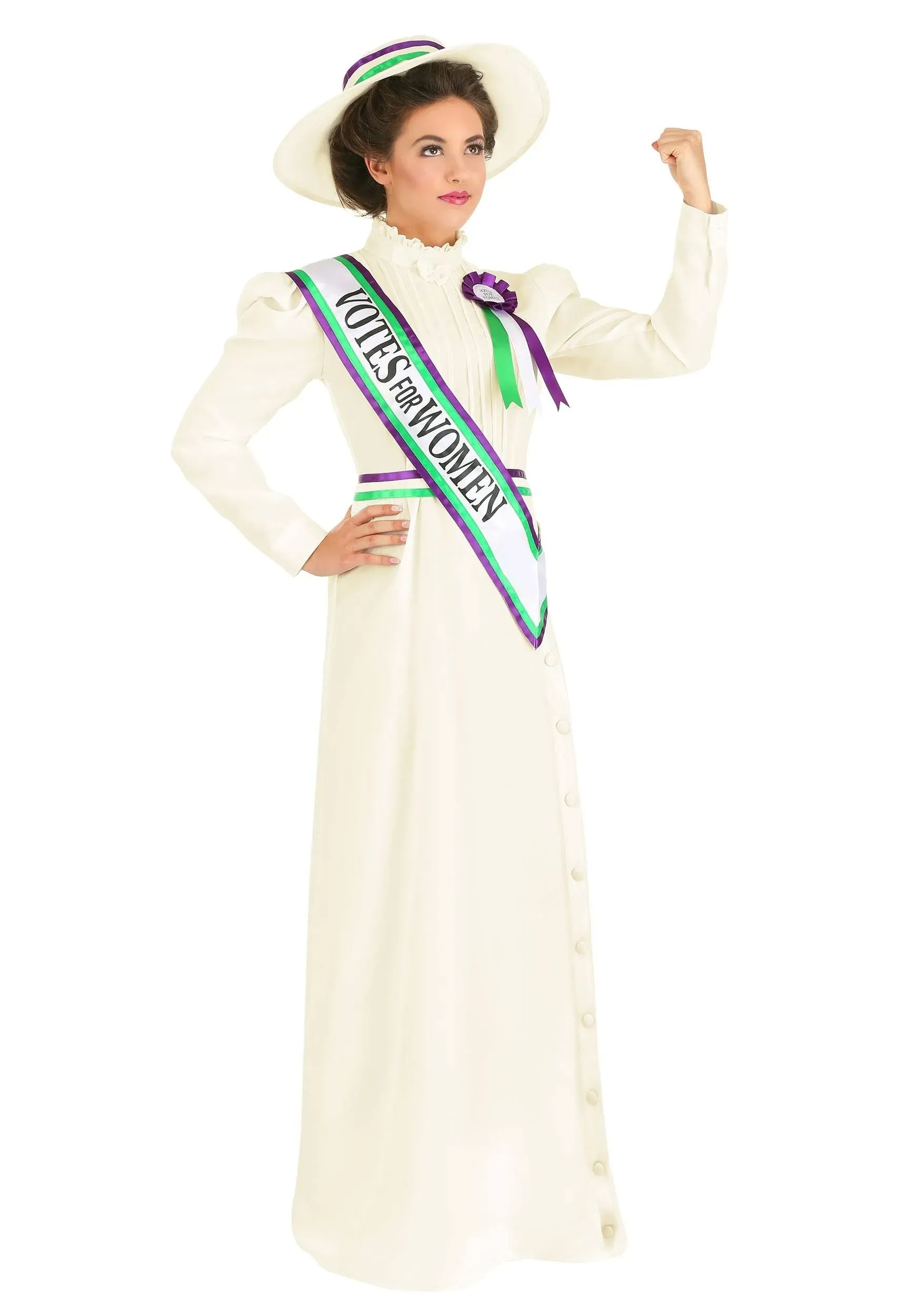 Women's Susan B Anthony Costume, Size: Medium, White