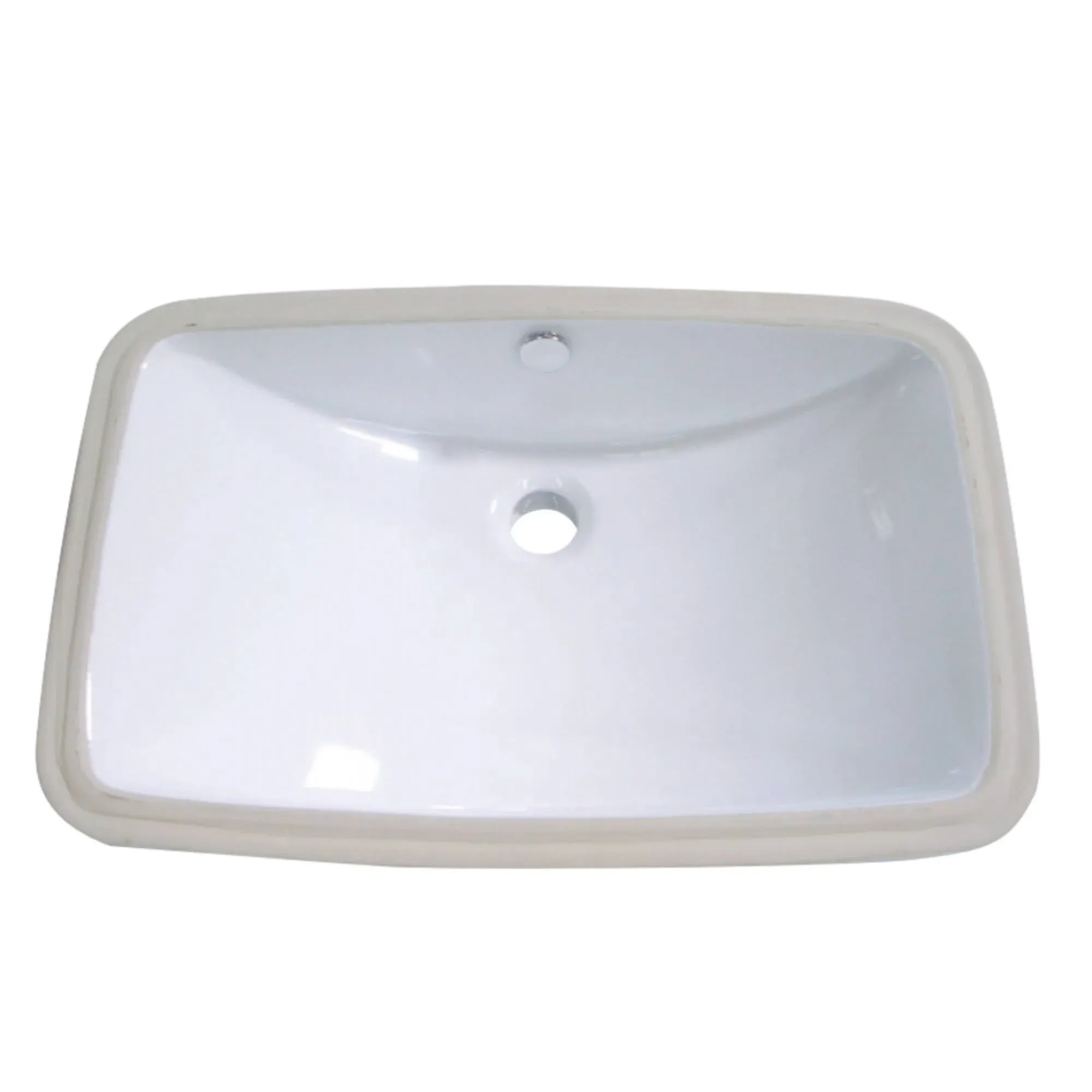 Kingston Brass Forum White China Undermount Bathroom Sink with Overflow Hole