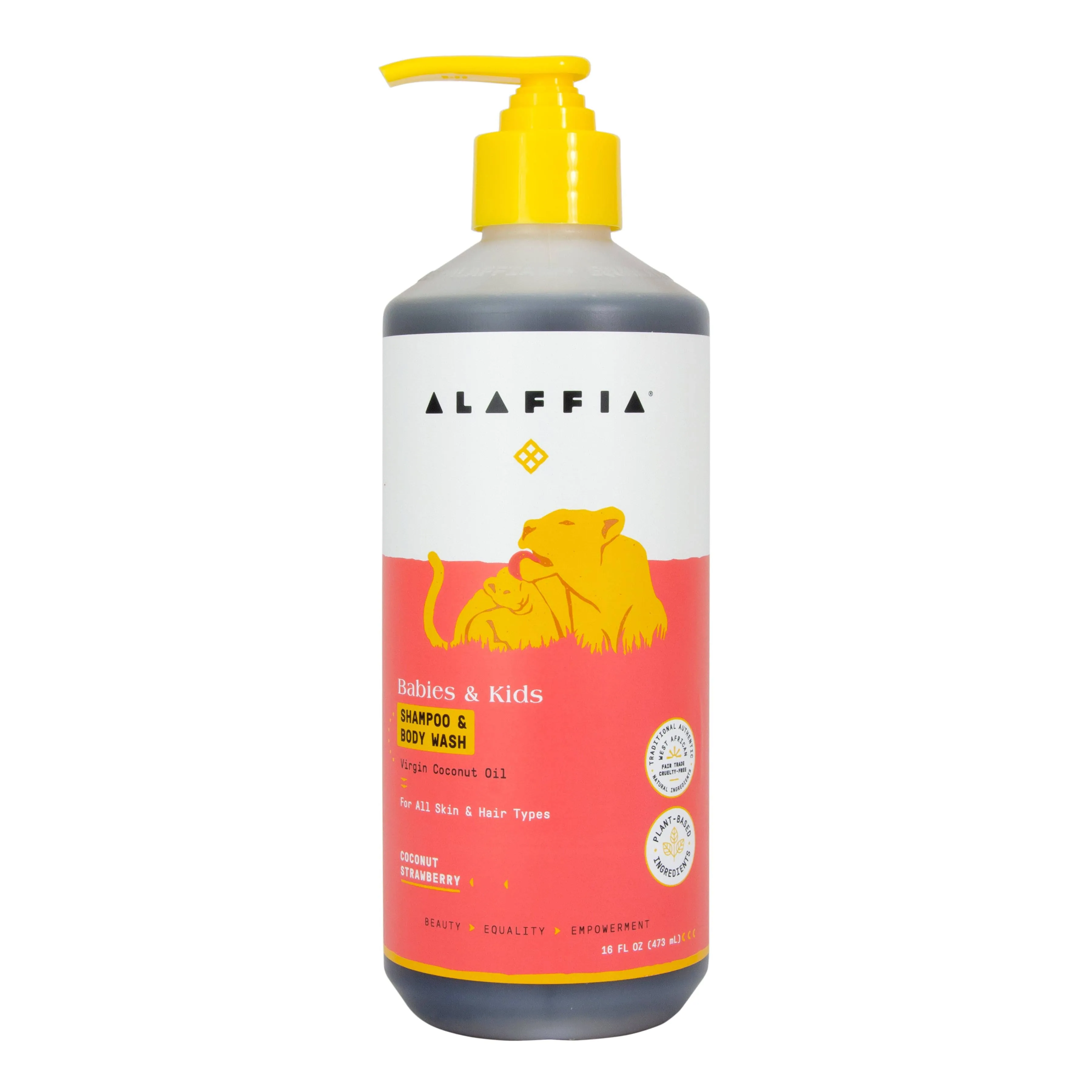 Alaffia Shampoo & Body Wash, Coconut Strawberry, Kids - 16 fl oz