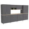 Inval Kratos 6-Piece Garage Storage System - Dark Grey