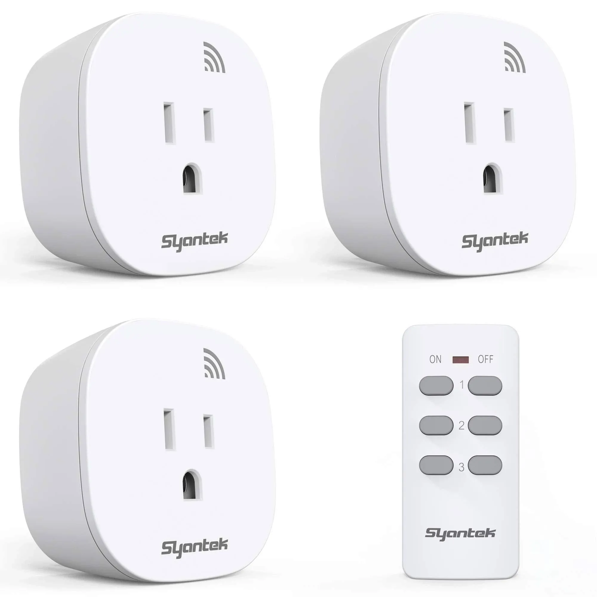 Syantek Remote Control Outlet Wireless Light Switch for Household Appliances ...