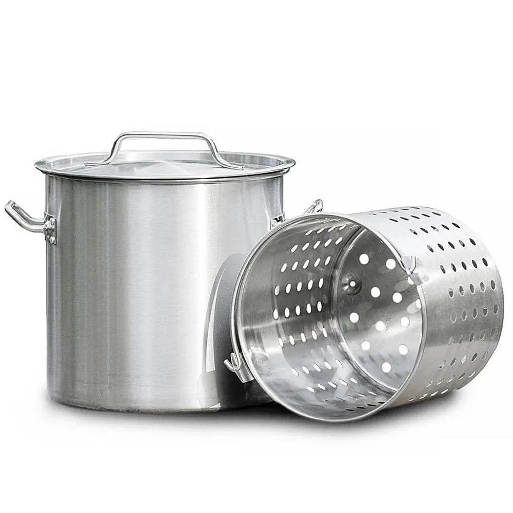 Barton 21Qt Stock Pot w/Strainer Basket Commercial Stainess Steel Food Grade