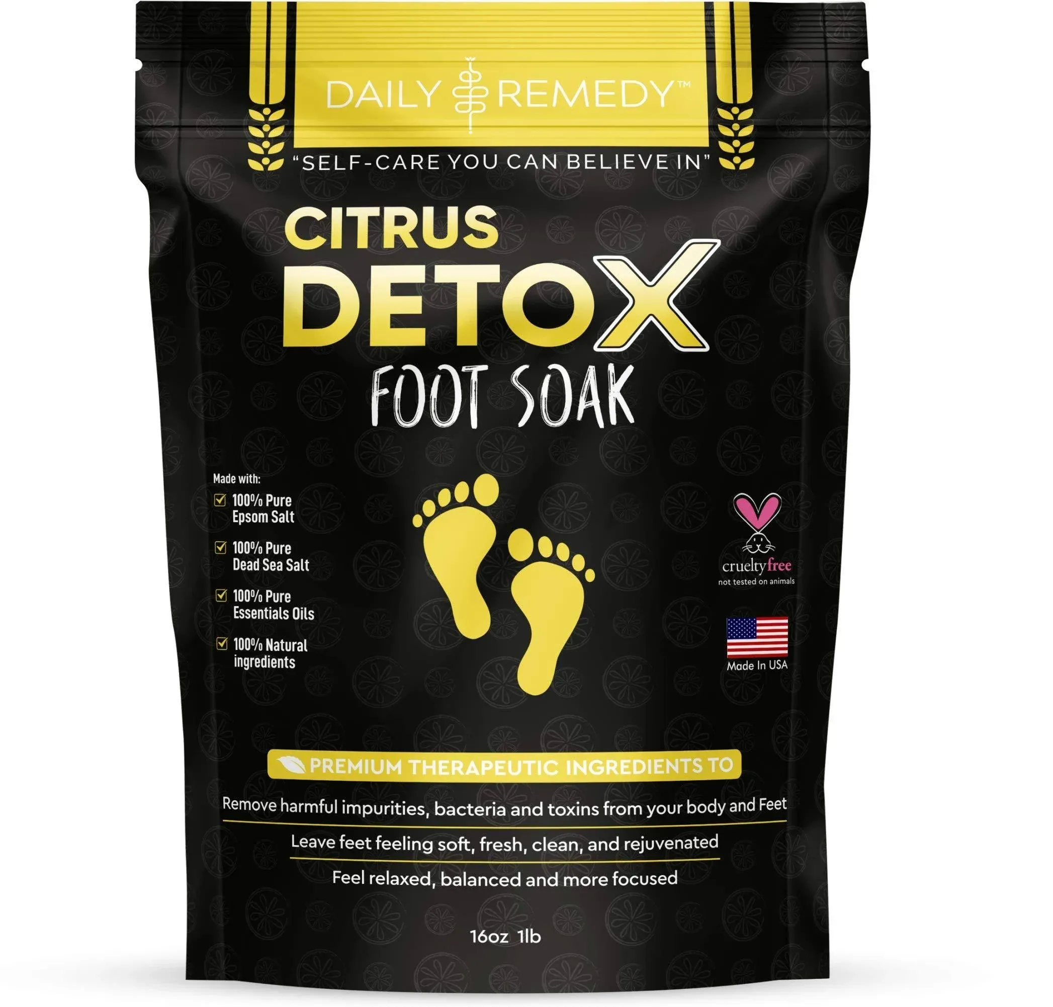 Daily Remedy Citrus Detox Foot Soak With Epsom Salt -  1lb