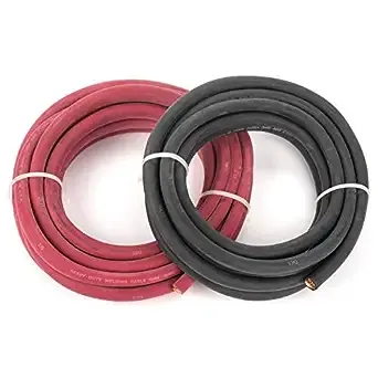 EWCS 2/0 Gauge Premium Extra Flexible Welding Cable 600 Volt - Combo Pack - Black+Red- 15 Feet of Each Color - Made in The USA