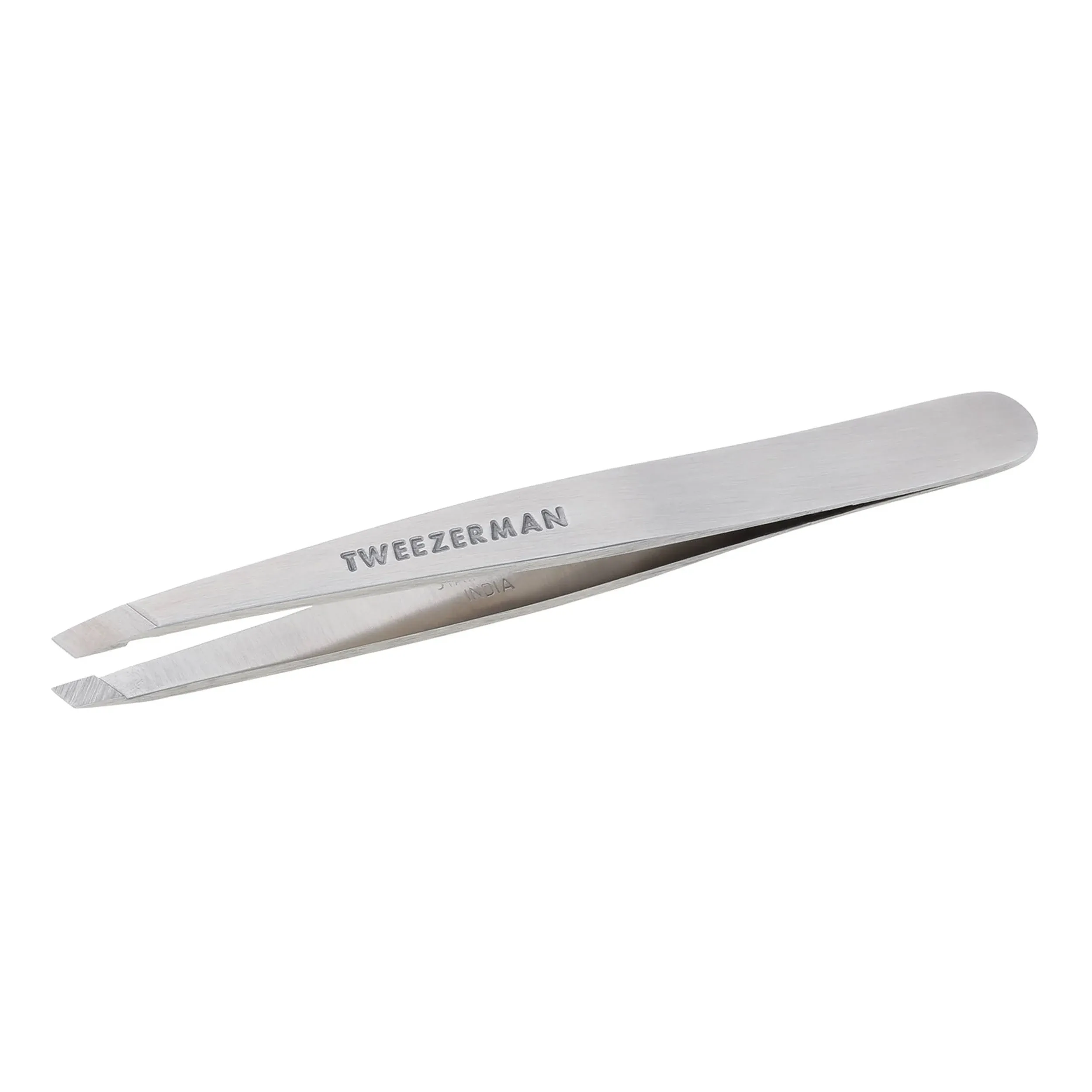 Tweezerman Mini Slant Stainless Steel Tweezer, Silver