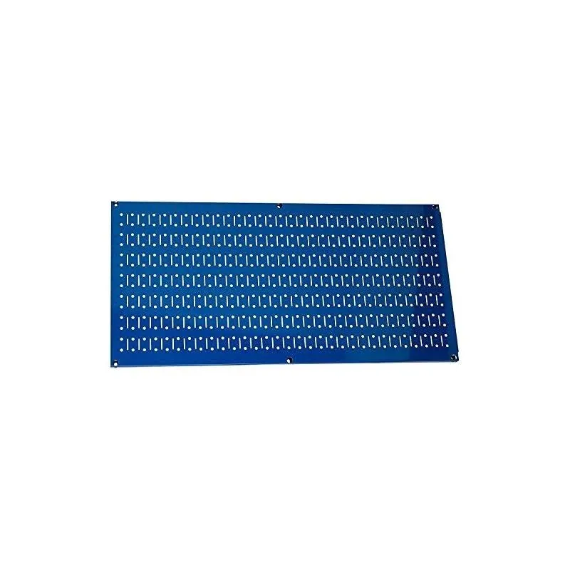 16in x 32in Horizontal Blue Metal Pegboard Tool Board Panel