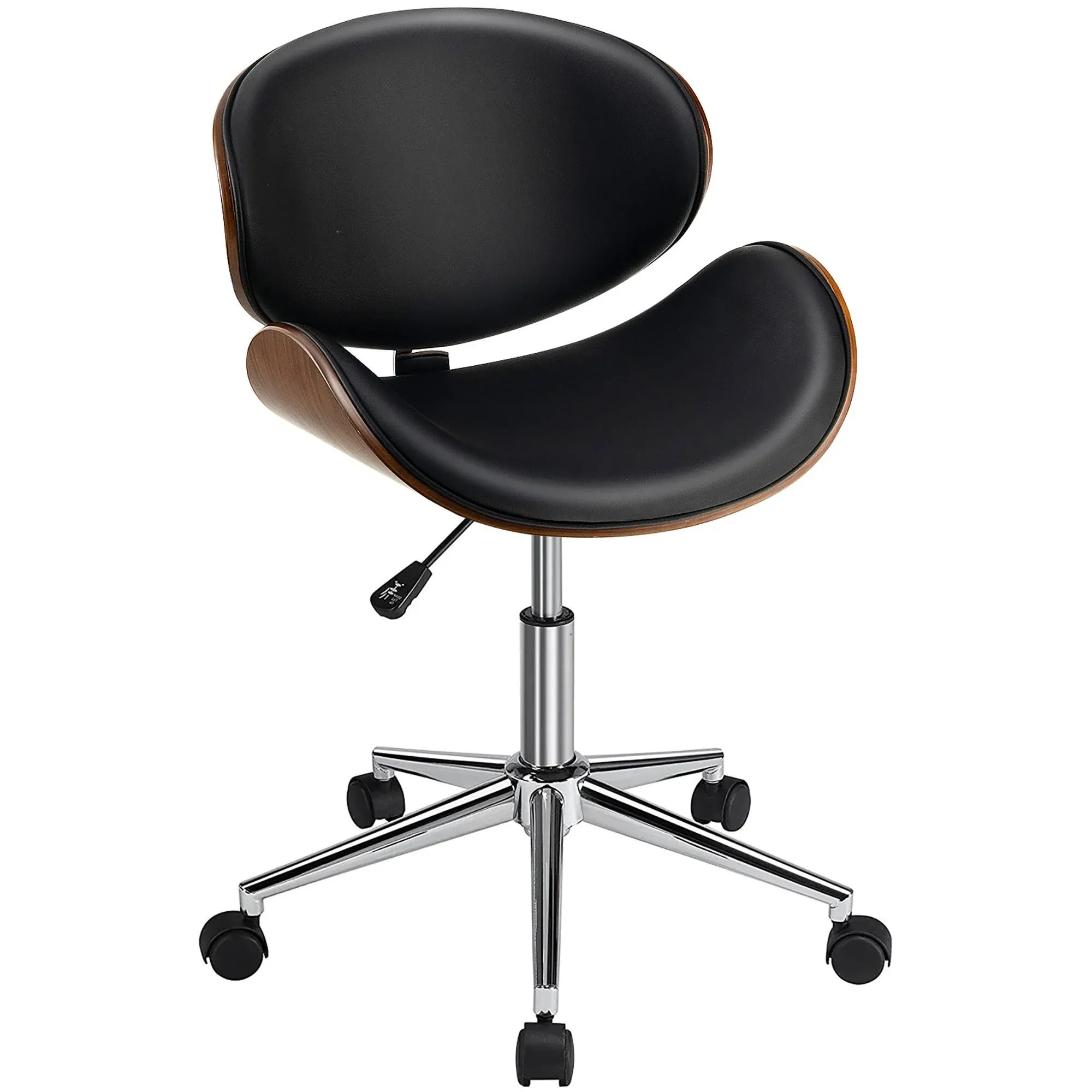 Costway Adjustable Leather Swivel Bentwood Office Chair