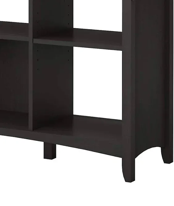 Bush Furniture Salinas Cube Shelf and Bookcase | Display Cabinet with 6 Shelves in Ash Brown | Modern Storage Cabinet with Open Bookshelf for Library, Office, Living Room, Bedroom and More