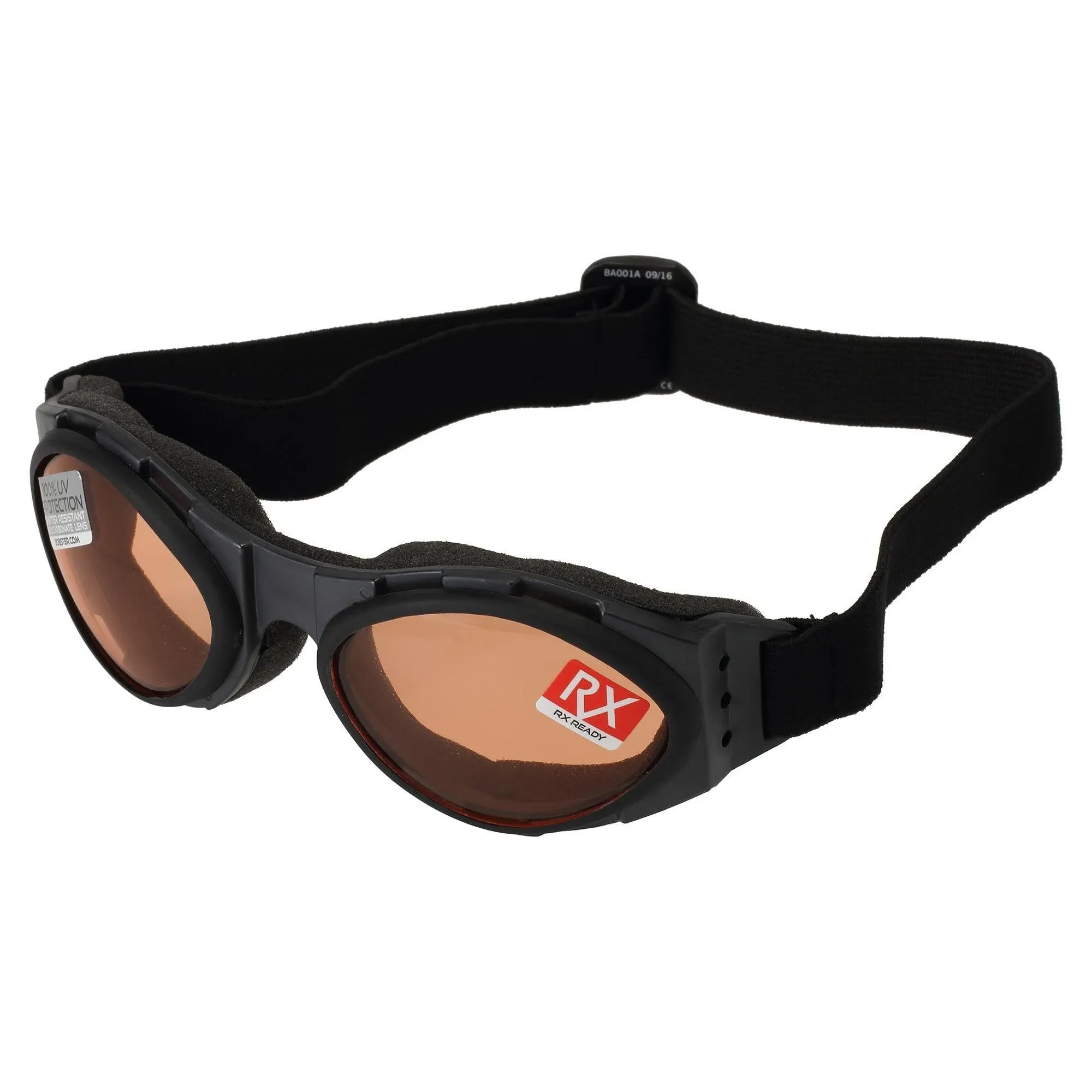 Zan Headgear BA001A Bugeye Goggle, Black Frame, Amber Lens BA001A 50-0224 830016