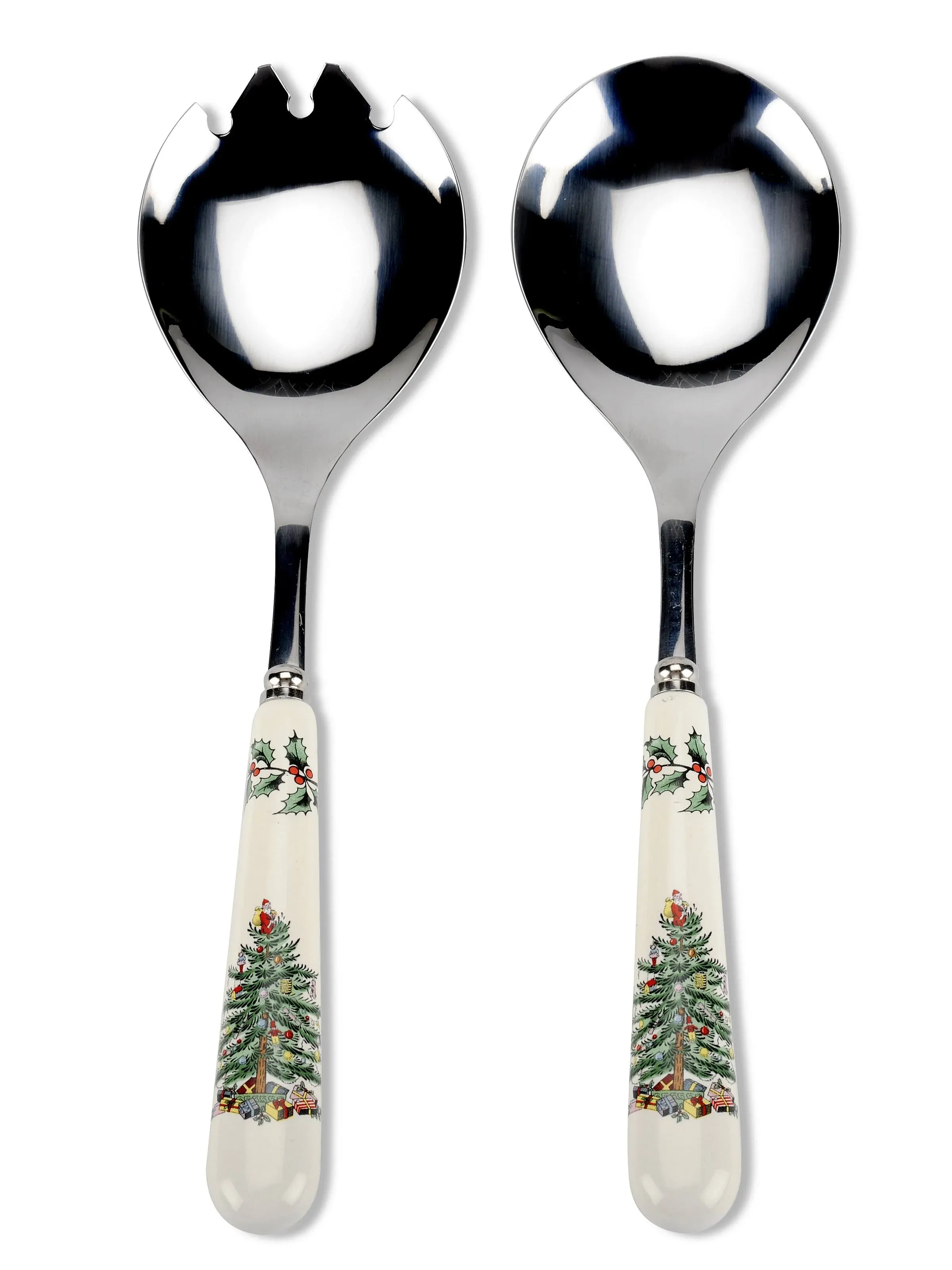 Spode Christmas Tree Salad Servers