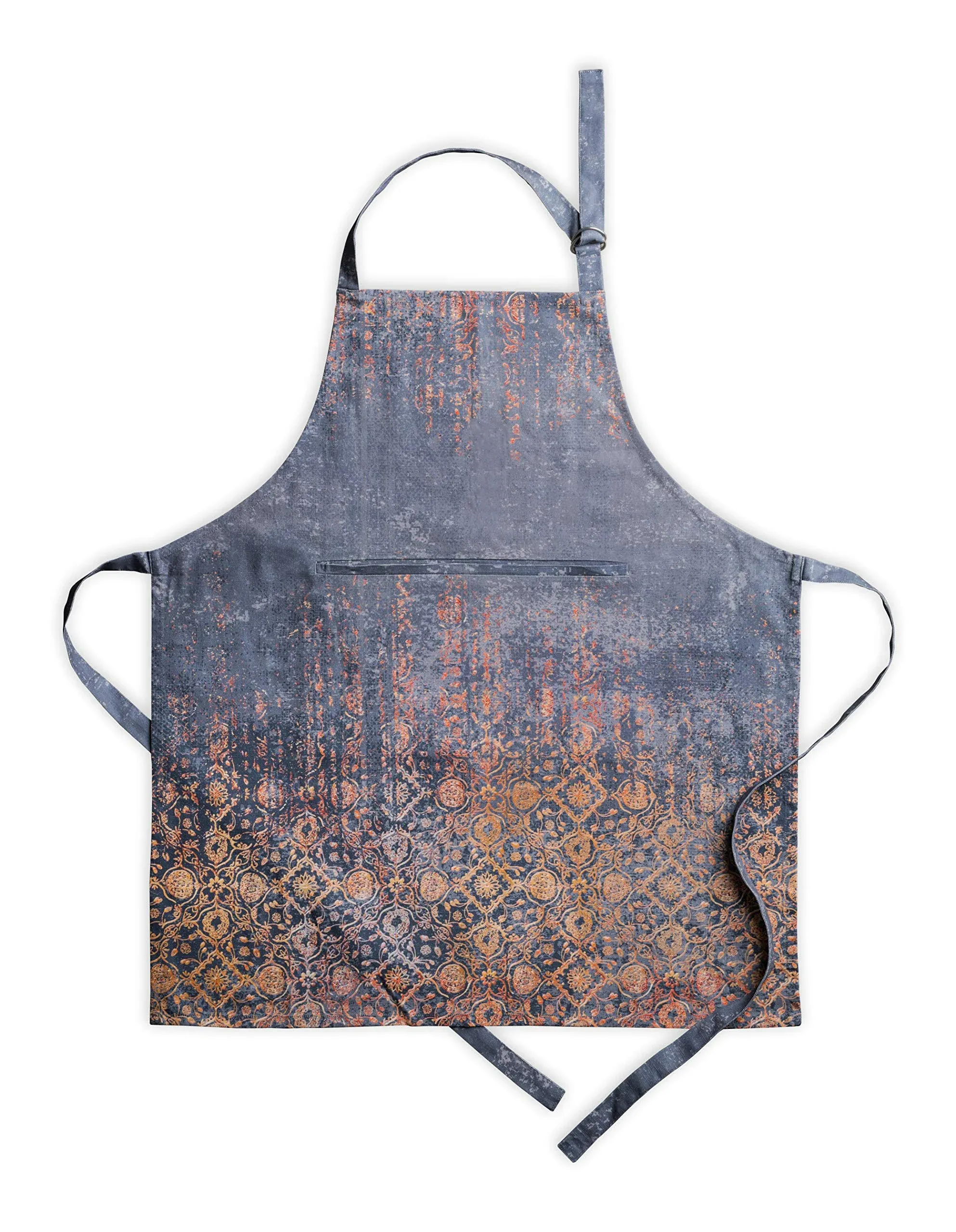 Maison d' Hermine Apron 100% Cotton 1 Piece Adjustable Neck Strap Apron with Center Pocket & Long Ties for Mothers Day Gifts