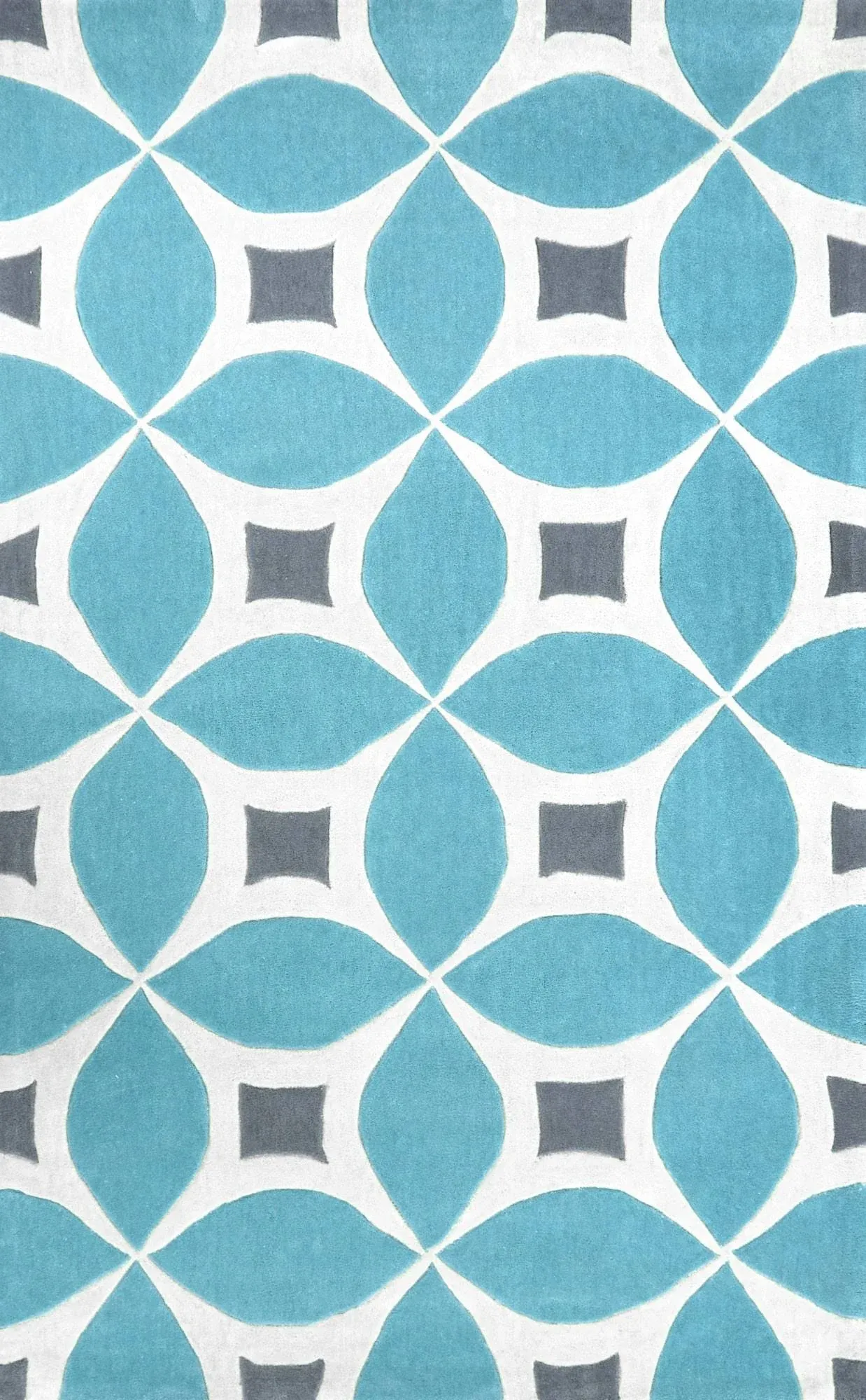 nuLOOM Gabriela Contemporary Trellis Runner Rug, 2' 6" x 8', Baby Blue