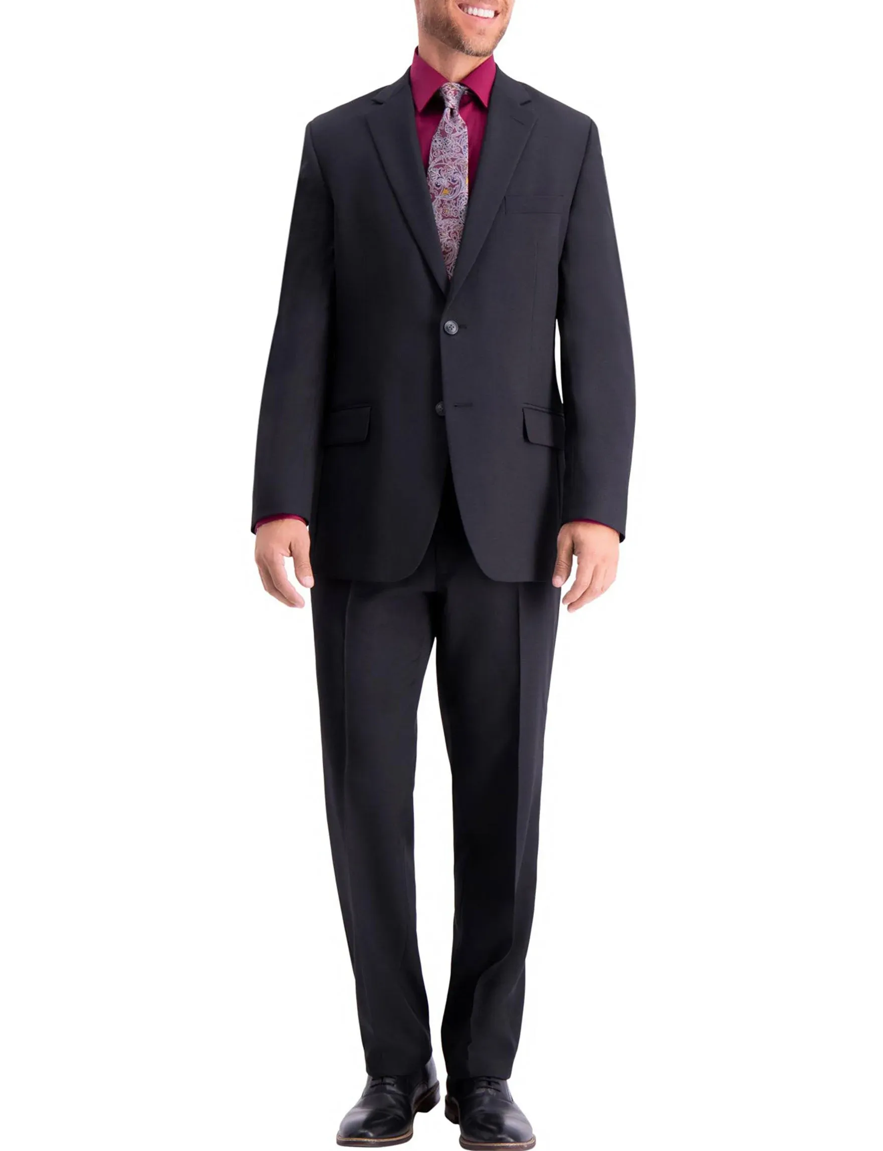 Haggar Men's Travel Performance Tailored-Fit Stretch Suit Jacket