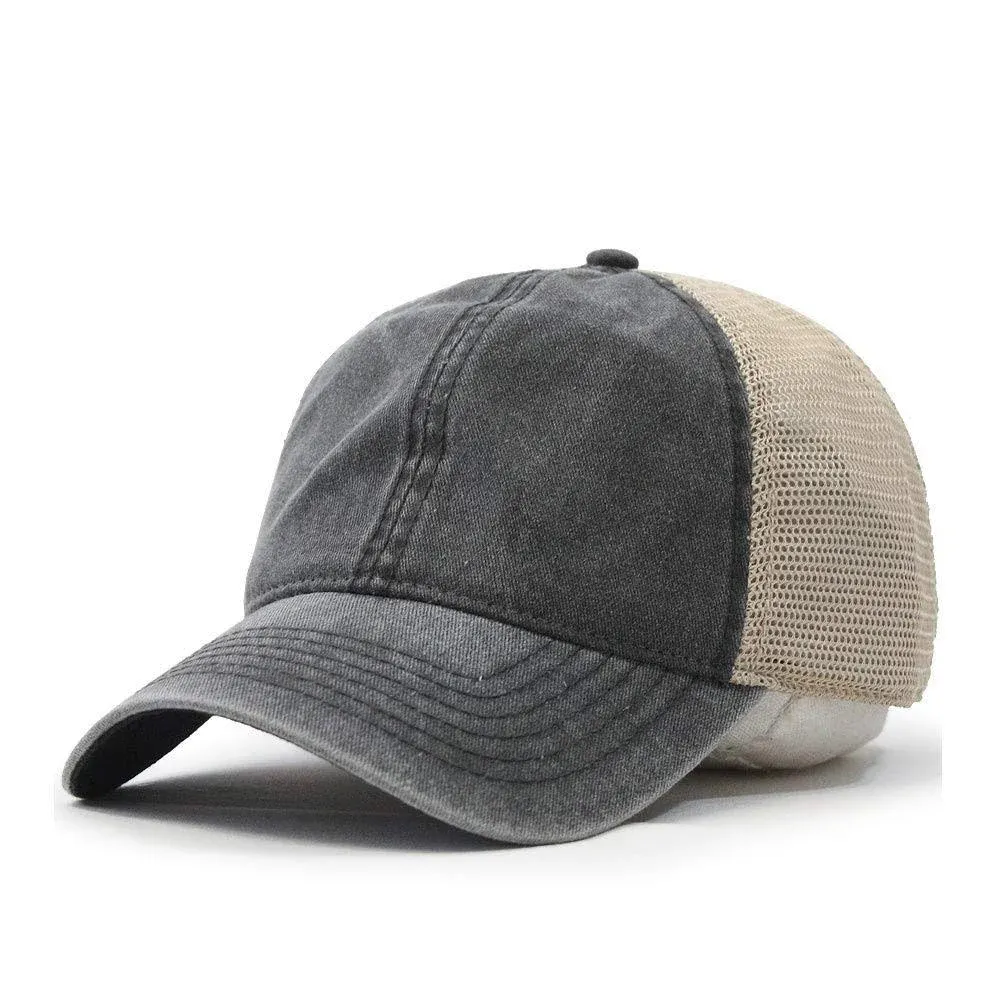 Vintage Washed Cotton Soft Mesh Adjustable Baseball Cap