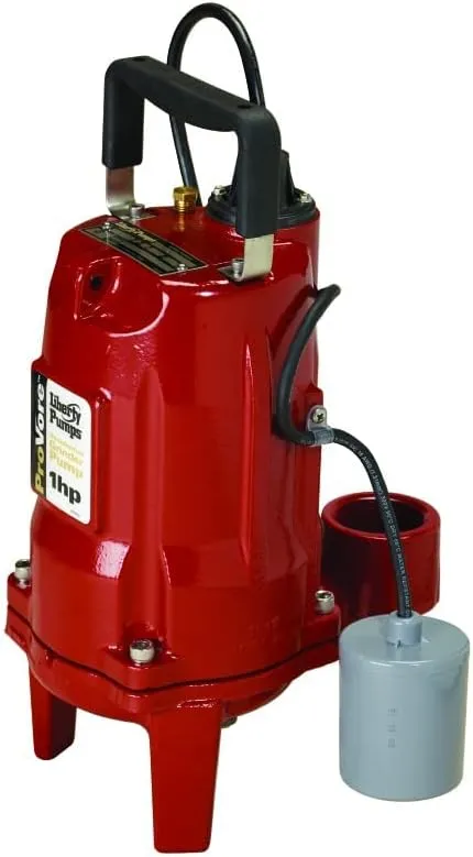 Liberty Pumps PRG101A ProVore PRG Series Automatic Residential Grinder Pump, 1 HP, 115-volt , Red