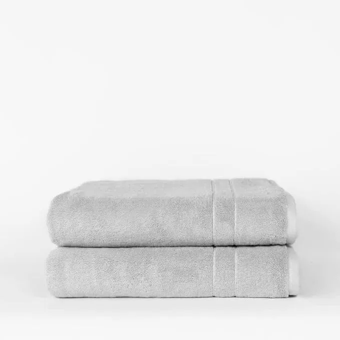 Cozy Earth Premium Plush Bath Sheets Light Grey