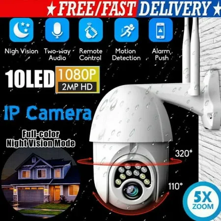 360°Upgraded Full HD 1080p Security Surveillance Cameras Smart Practical WiFi Connection Outdoor Dome Camera With Night Vision