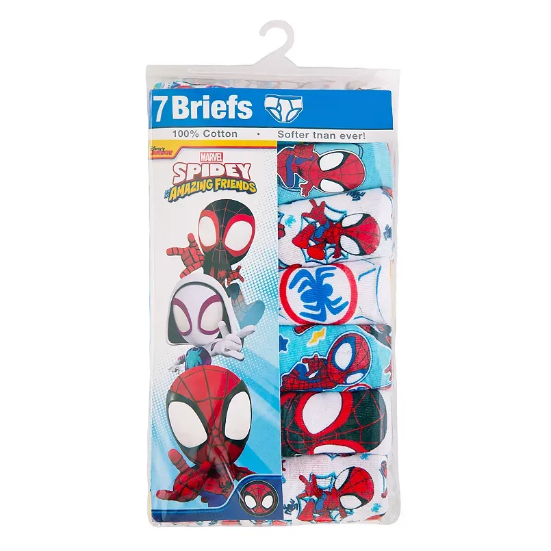 Toddler Boy Spidey & His Amazing Friends 7-Pack Brief Underwear, Toddler Boy's, Size: 2T-3T