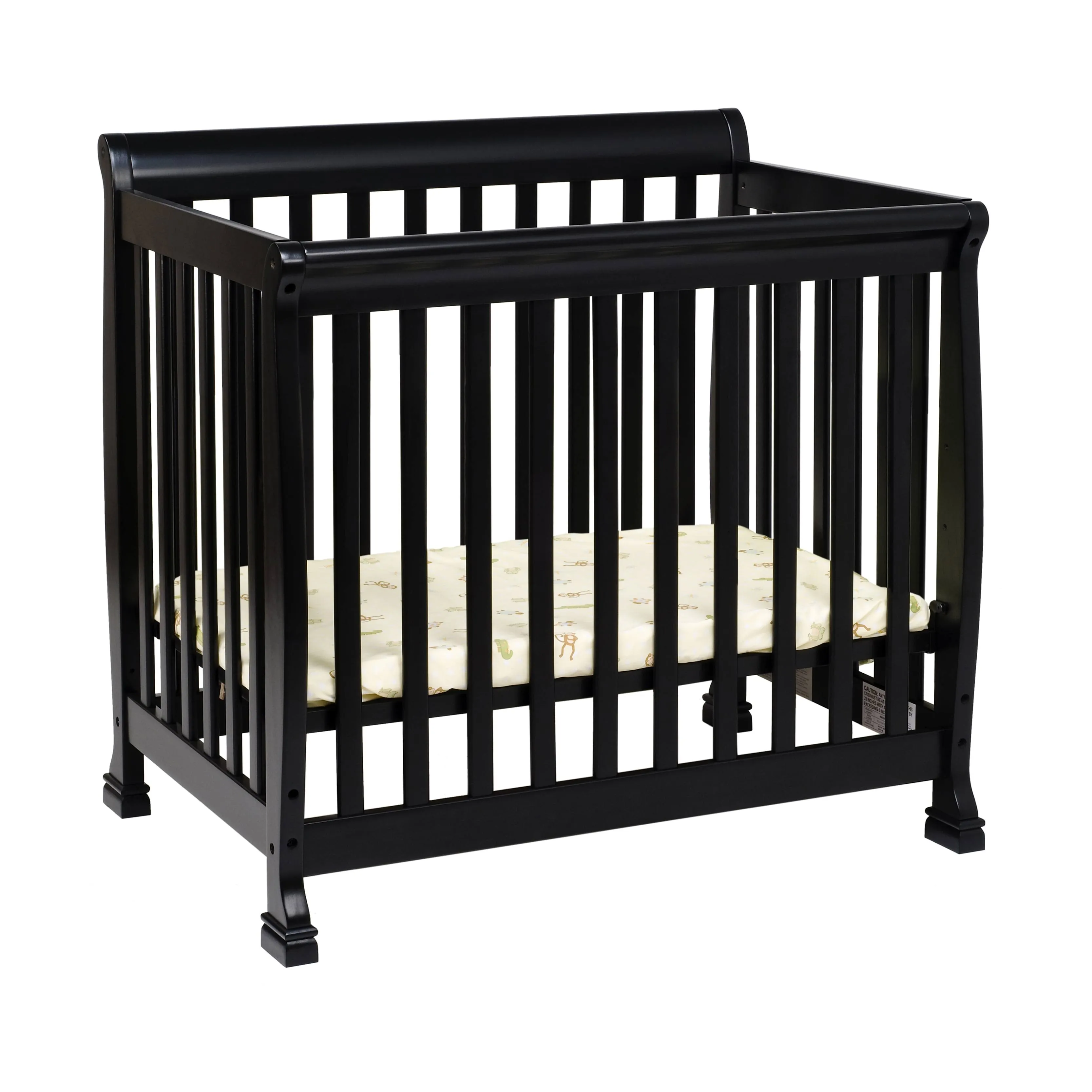 DaVinci Kalani 2-in-1 Convertible Mini Crib, Ebony, Twin