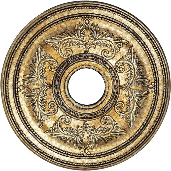 Livex Lighting Vintage Gold Leaf Ceiling Medallion - 8200-65