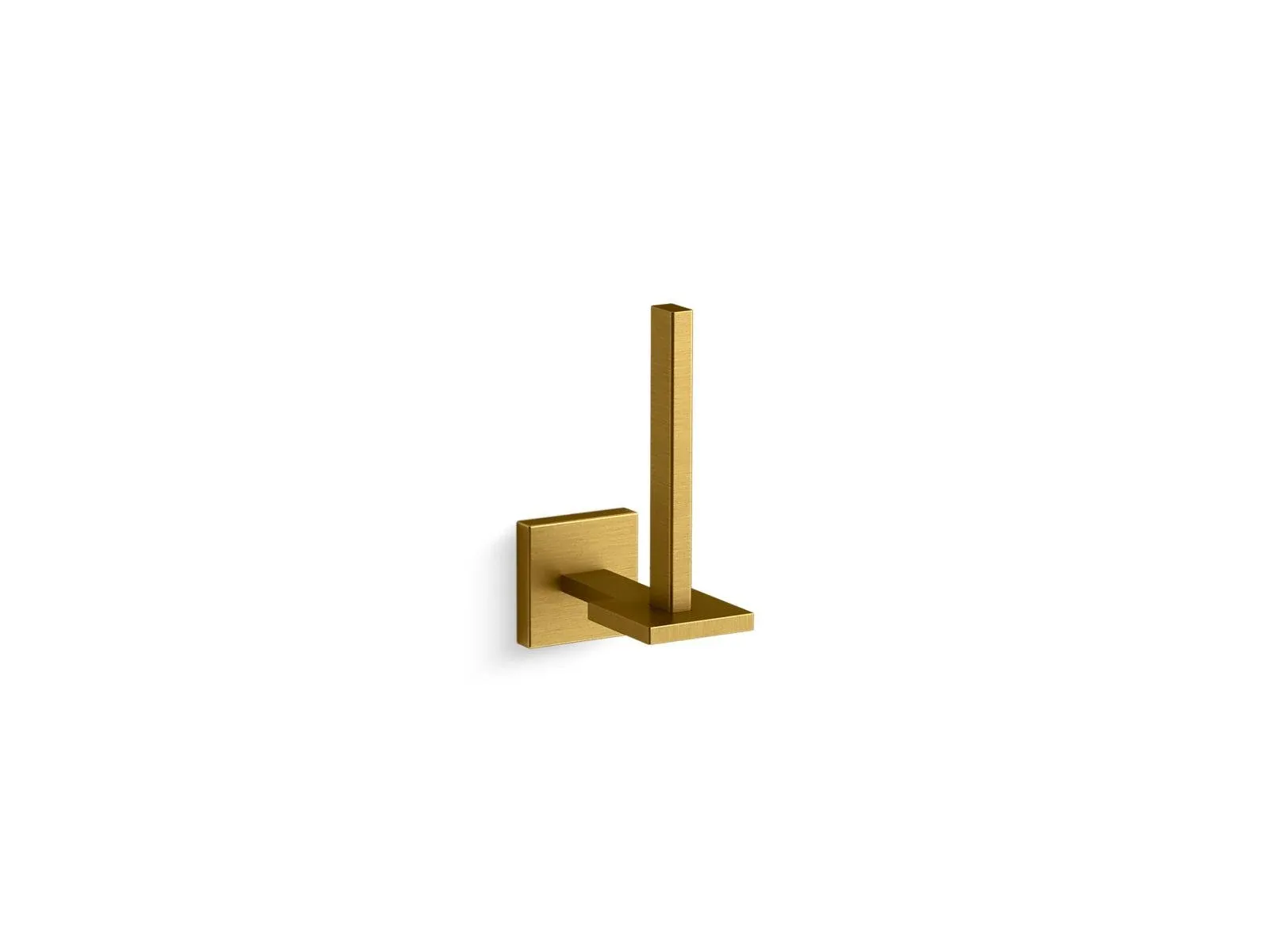 KOHLER K-23289-2MB Square Vertical Toilet Paper Holder In Vibrant Brushed Moderne Brass