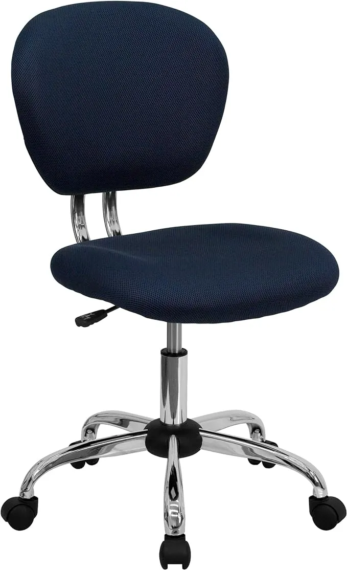 Flash Furniture H-2376-F-NAVY-GG Mid-Back Navy Mesh Task Chair