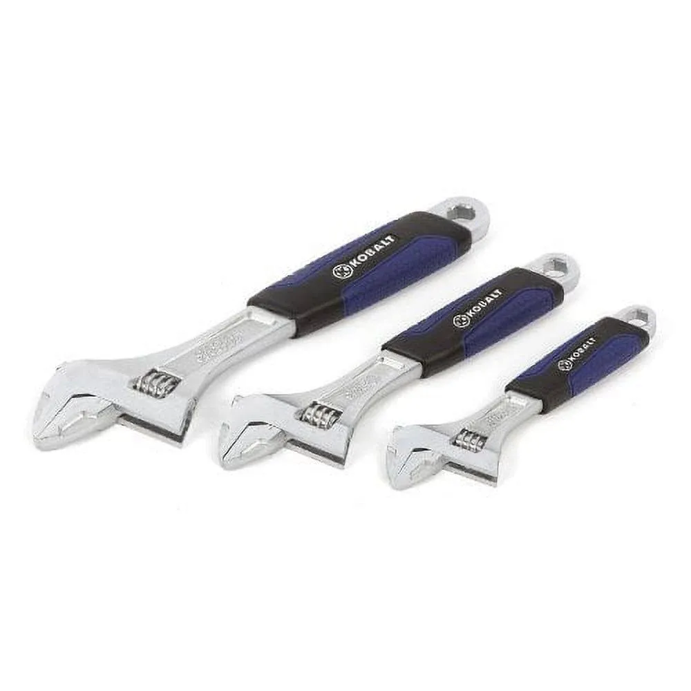 Kobalt 3-Piece Adjustable Wrench Set