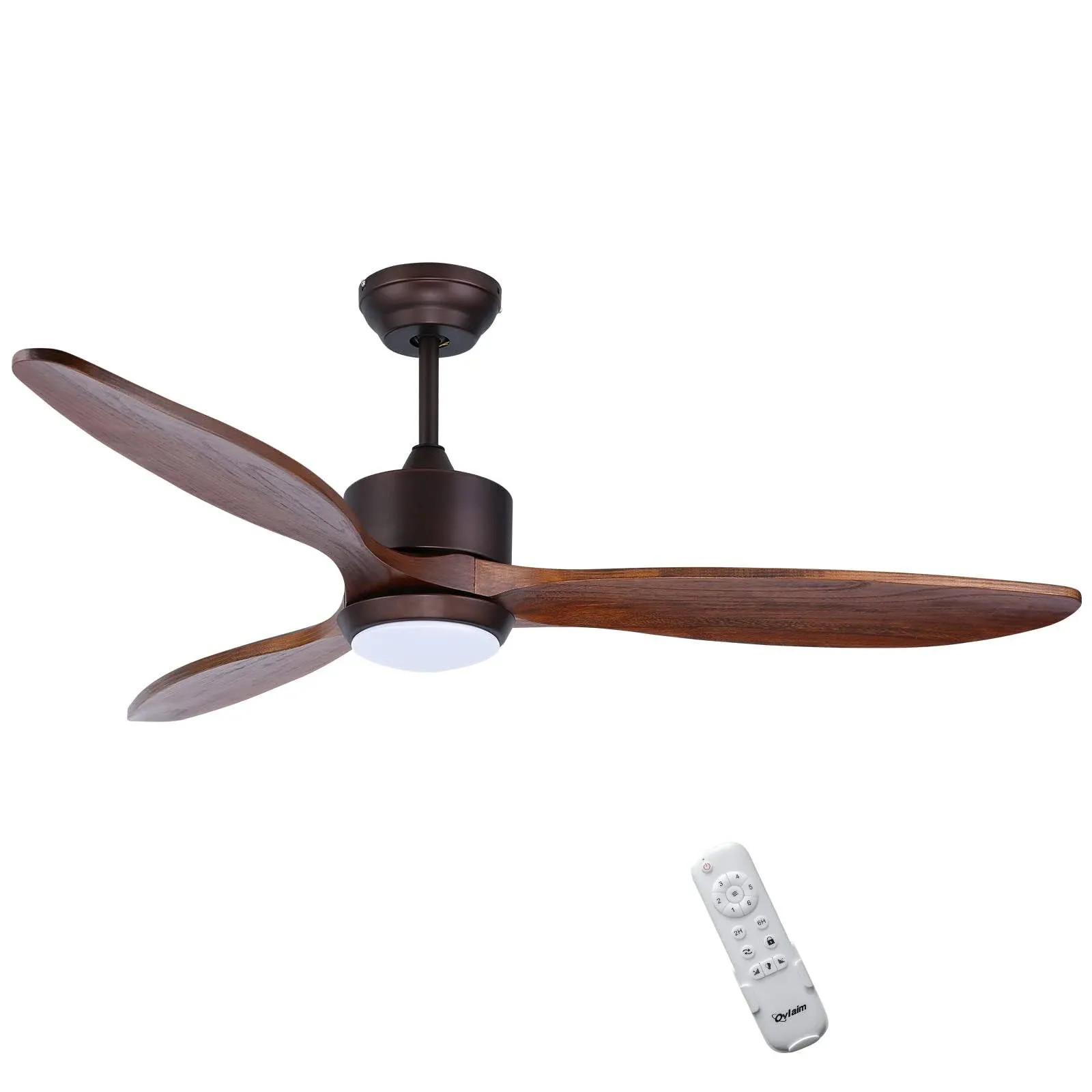 Ovlaim 52 Inch Solid Wood Ceiling Fans with Lights Remote 52 INCH, Light 