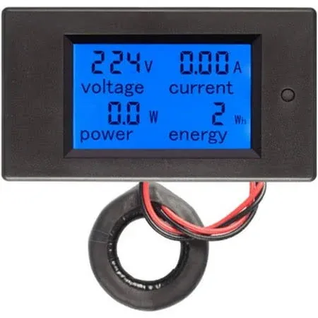 HiLetgo Digital Multimeter AC 80-260V 100A Pzem-061 LCD Display Digital Current Voltage Power Energy Multimeter Ammeter Voltmeter with Current