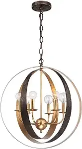 Crystorama 585 Luna 6 Light Sphere Large Chandelier