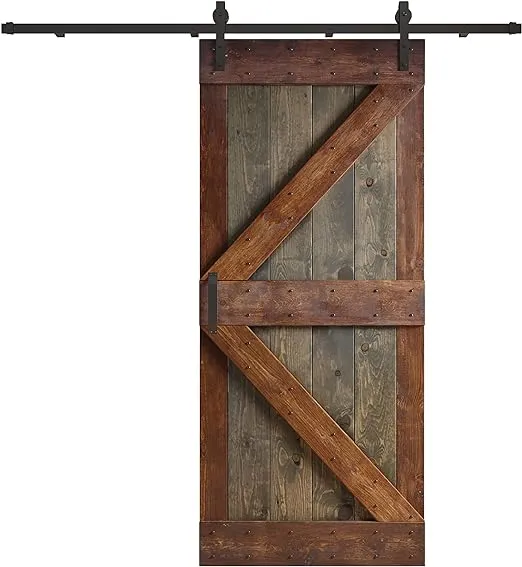 Coast Sequoia 84in K Series Pine Wood Sliding Barn Door With Hardware Kit