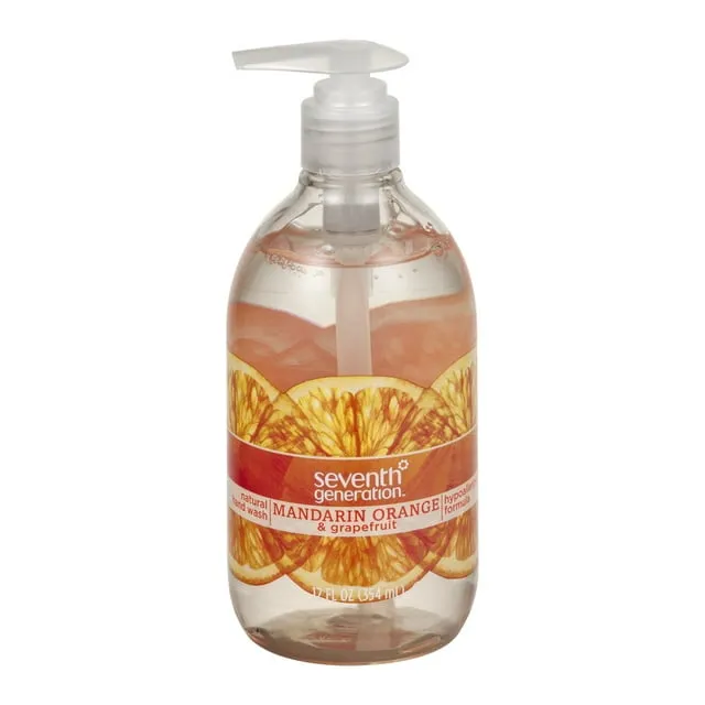 Seventh Generation Hand Wash, Mandarin Orange & Grapefruit Scent, 12oz