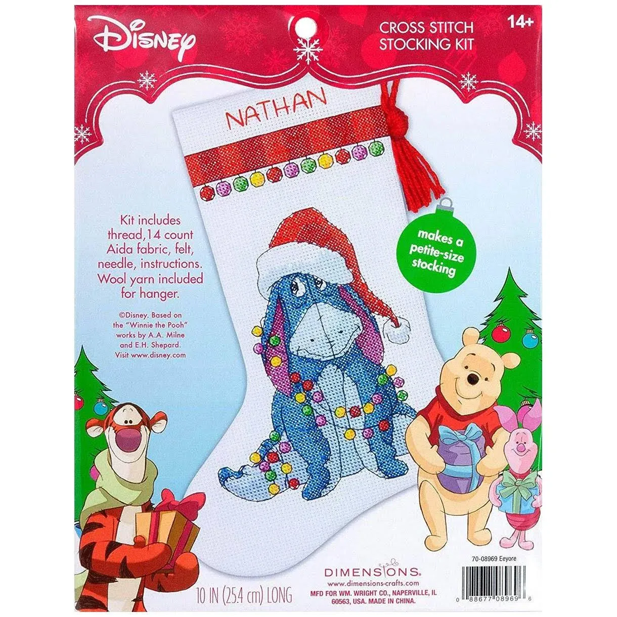 Eeyore Christmas Stocking Cross Stitch Kit by Dimensions