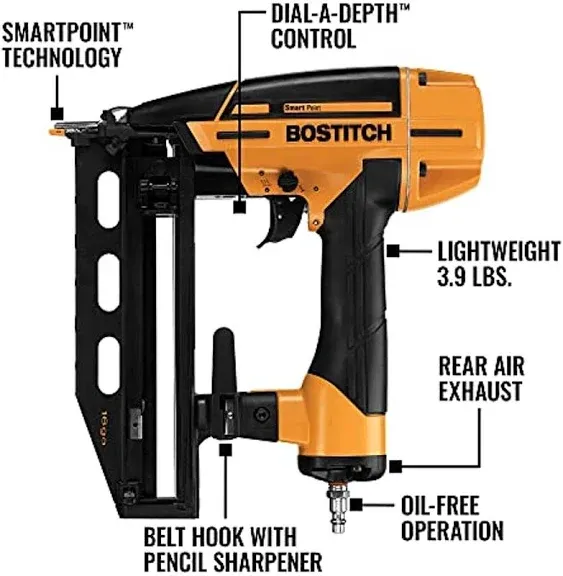 Bostitch BTFP71917 Smart Point 16-Gauge Finish Nailer Kit